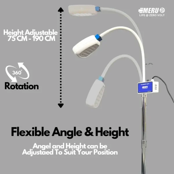 MERU TECHNOLOGIES 21 LED Examination Light - 90,000 LUX - Surgery OT Lights - With Intensity Controller, Hospitals, ICUs, OPDs, Dental Clinics, Microbiology Labs, PET Clinics (21 LED 90K LUX) - Image 6